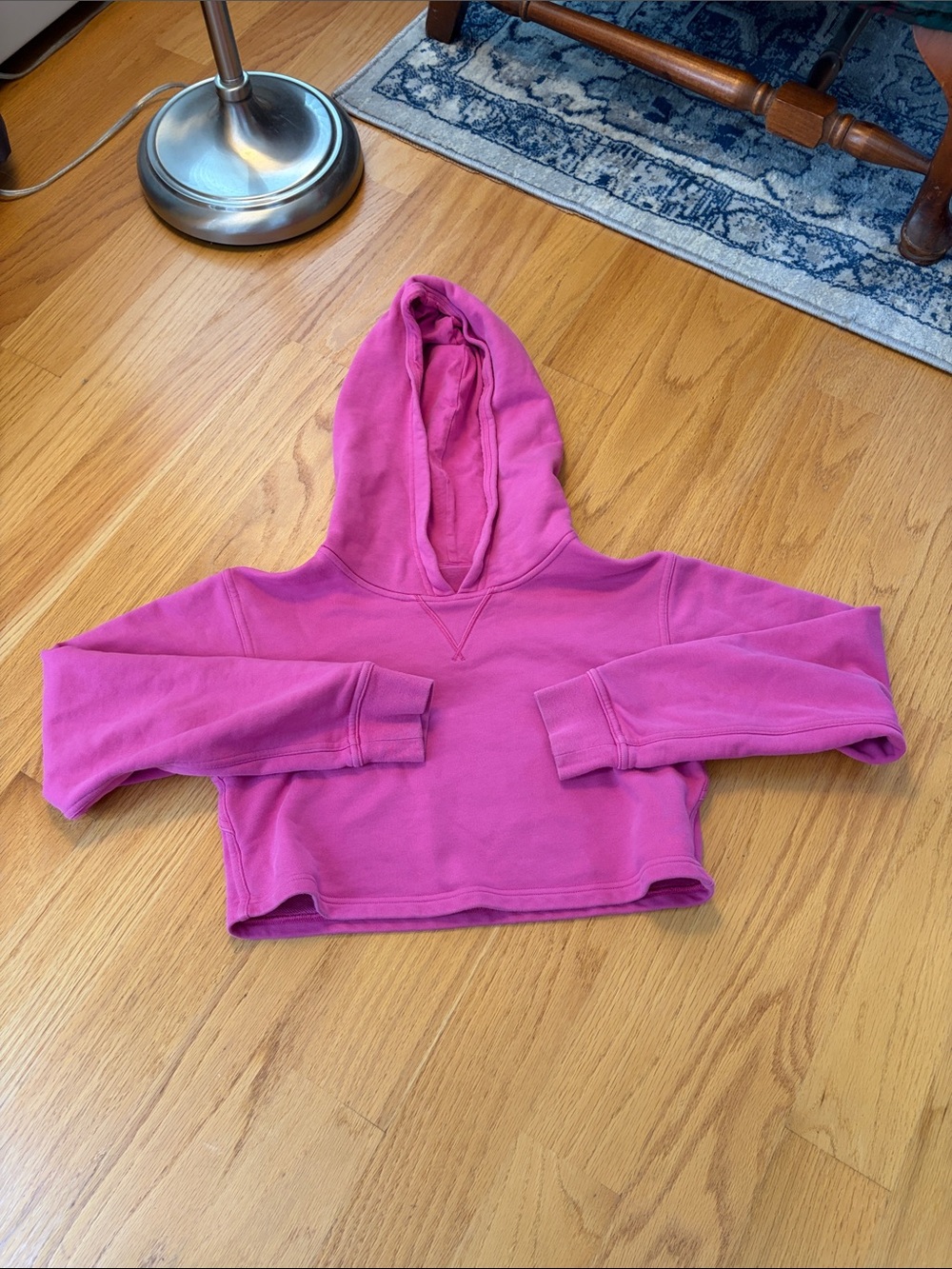 Lululemon All Yours Cropped Hoodie Sweatshirt Hot Pink Size 4/6/8
